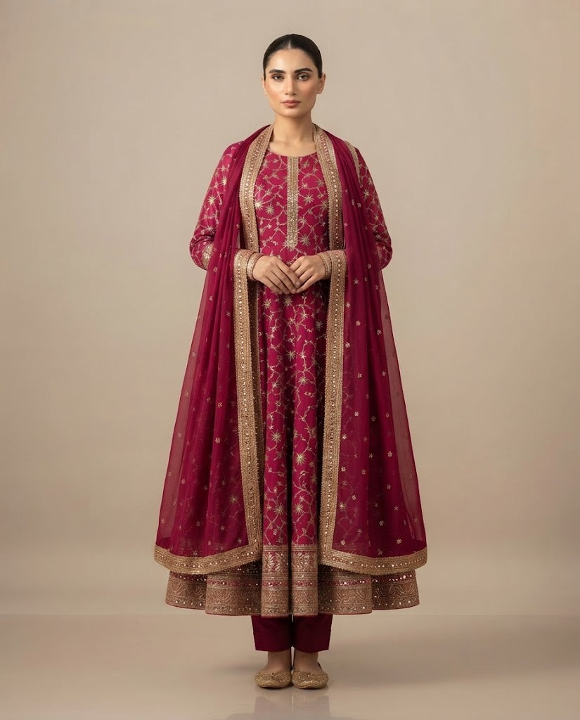Embroidered Long Frock