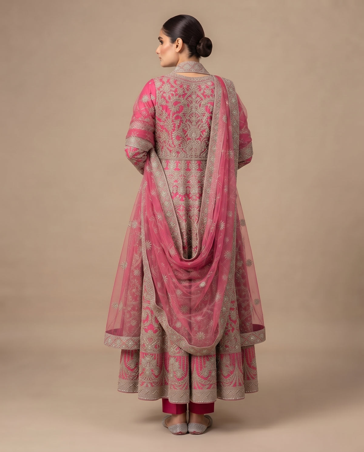 Rose Pink Embellished Maxi
