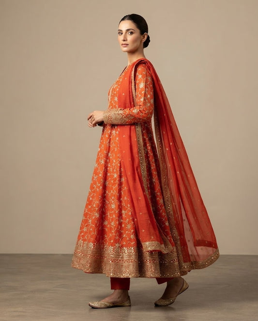 Embroidered Long Frock